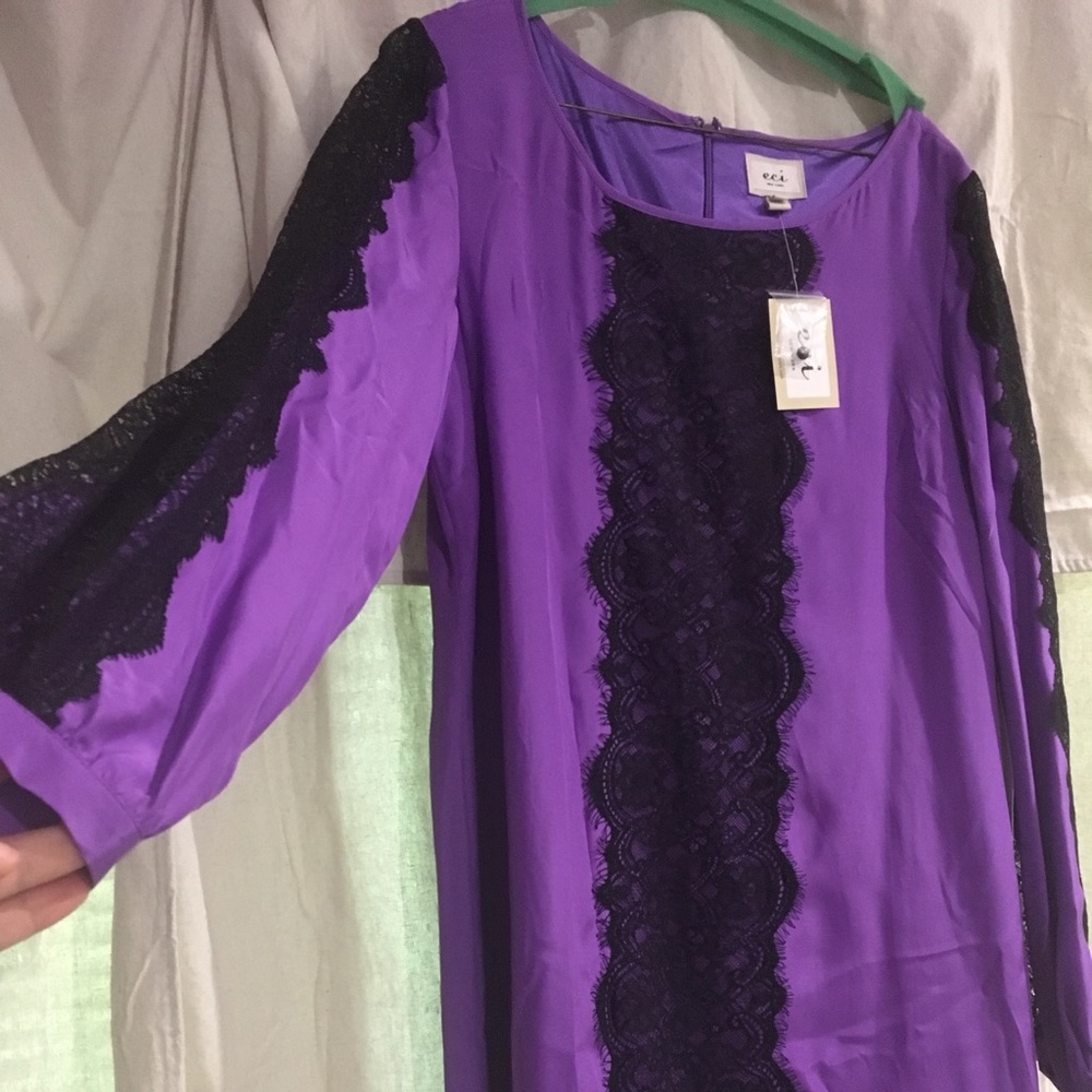 ECI 100% silk dress